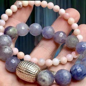 🌺Two-Sterling/Chalcedony & Opal Bracelets